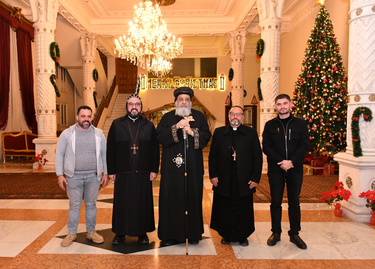 H.H Pope Tawadros II Receives a delegation from the Syriac Church