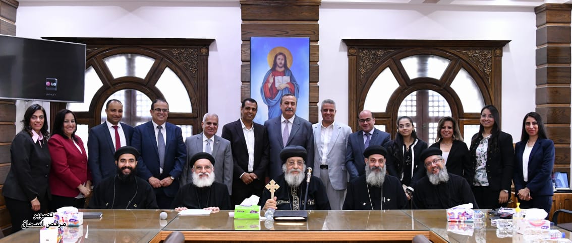 H.H. Pope Tawadros II Meets the Board of Directors of St. Mark's School in Alexandria