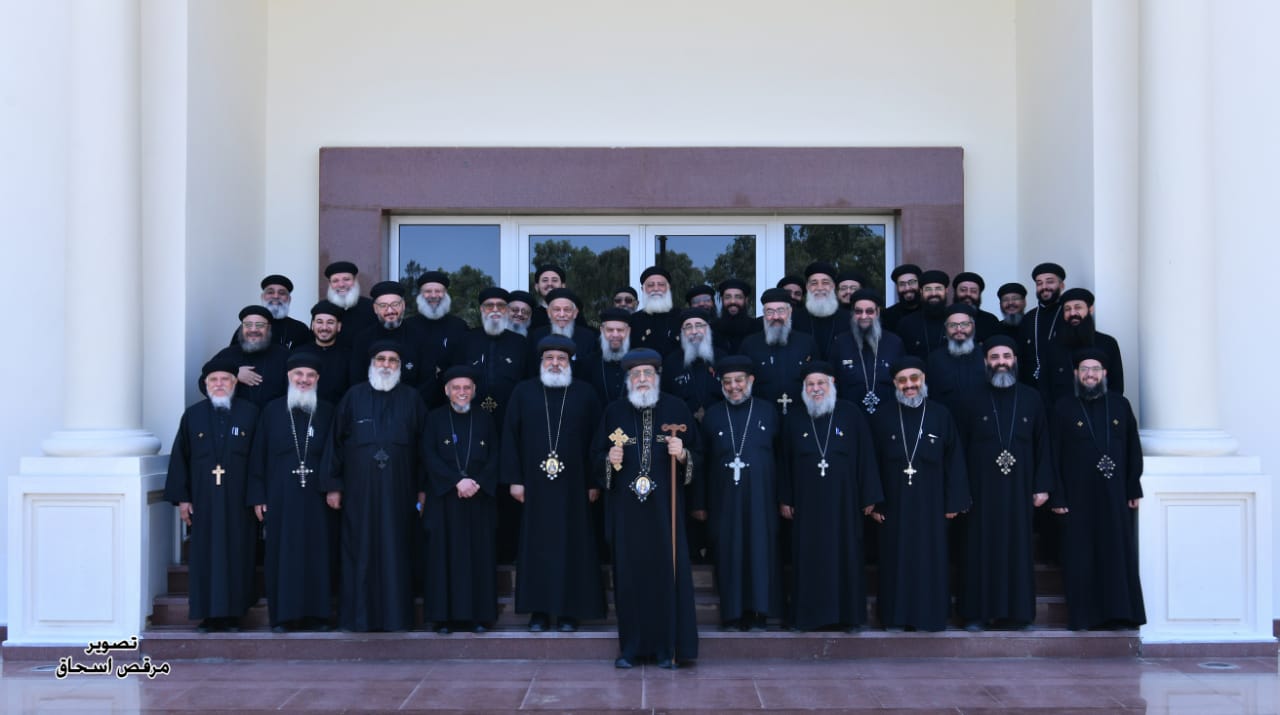 H.H. Pope Tawadros II Receives H.G. Bishop Mikhael & Priests of Hadaia El Qobba & El-Waili, Cairo
