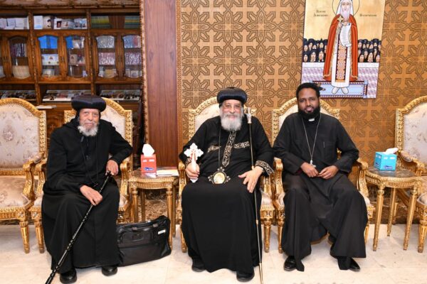 H.H. Pope Tawadros II Receives H.G. Bishop Makarios The Eritrean