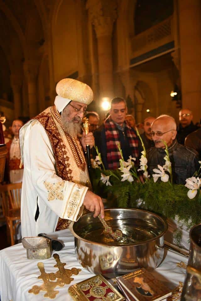 قداسة البابا يصلي لقان الغطاس في الأسكندرية