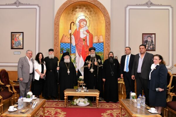 H.H. Pope Tawadros II Receives H.E. Metropolitan Dmitri Samatzis Demanios, Archbishop of St. Catherine’s Monastery