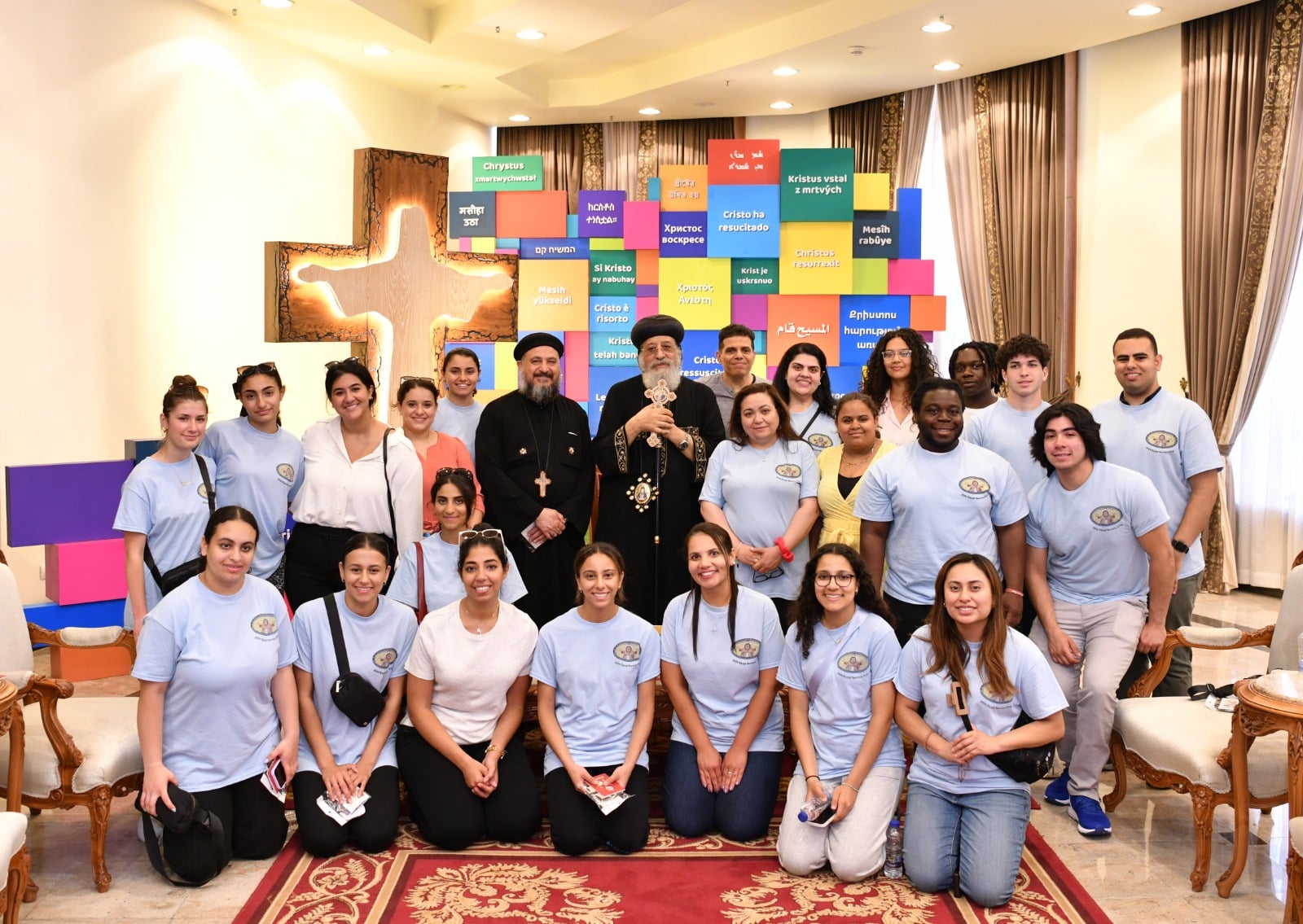 H.H. Pope Tawadros II Receives Youth from the Diocese of Pennsylvania and its affiliated areas